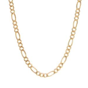 14K Yellow Gold Figaro Link 25.5 Inch Chain 31.8 G
